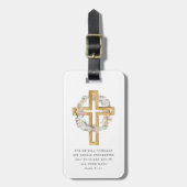 psalm 91:11 Bijbelverse religieuze kruising Bagagelabel (Voorkant verticaal)