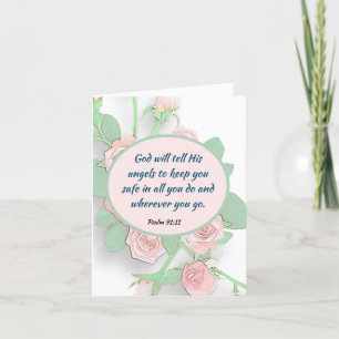 Psalm 91:11 Bijbelversen over verzegelingen Feestdagen Kaart