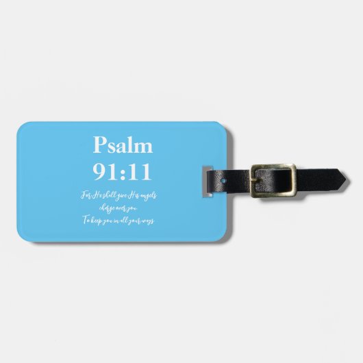 Psalm 91:11 Gepersonaliseerd Christelijk Bagagelab Bagagelabel (Voorkant horizontaal)
