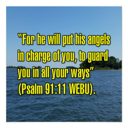 Psalm 91:11 WEBU Perfect Poster (Voorkant)