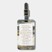 Psalm 91:14-15 De Heer zegt dat Ik de Bijbel zal r Bagagelabel (Voorkant verticaal)