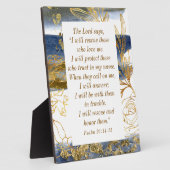 Psalm 91:14-15 De Heer zegt dat Ik de Bijbel zal r Fotoplaat (Zijkant)