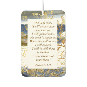 Psalm 91:14-15 De Heer zegt dat Ik de Bijbel zal r Luchtverfrisser