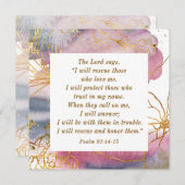 Psalm 91:14-15: Ik zal de Kaart van de Bijbel redd (Voorkant / Achterkant)