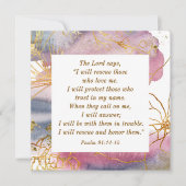 Psalm 91:14-15: Ik zal de Kaart van de Bijbel redd (Voorkant)