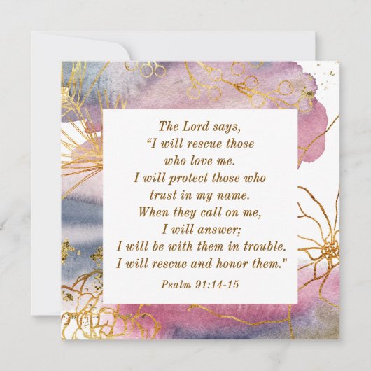 Psalm 91:14-15: Ik zal de Kaart van de Bijbel redd (Voorkant)