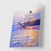 Psalm 91:1-2 Hij die in de geheime plaats dwelleth Vierkante Klok (Hoek)