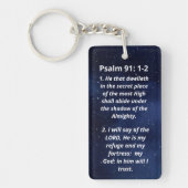 Psalm 91:1-2 Night Sky Sleutelhanger (Voorkant)