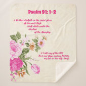 psalm 91:1-2 sherpa deken (Voorkant)