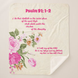 psalm 91:1-2 sherpa deken