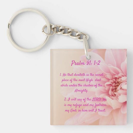 psalm 91:1-2 sleutelhanger (voorkant)