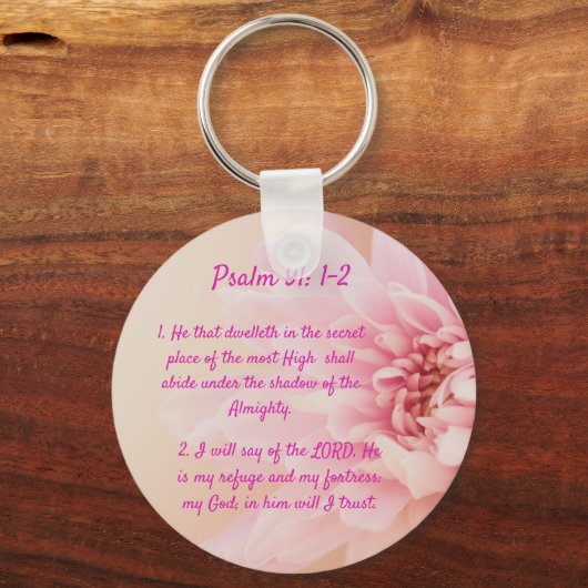 psalm 91:1-2 sleutelhanger (Voorkant)