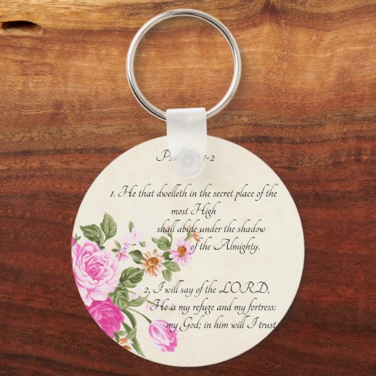 psalm 91:1-2 sleutelhanger (Voorkant)