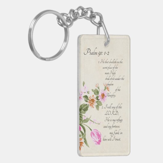 Psalm 91:1-2 sleutelhanger (Voorkant Links)