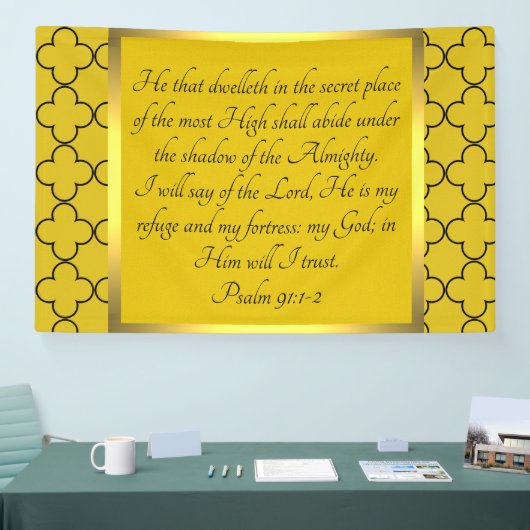 psalm 91:1-2 spandoek (Beurs)