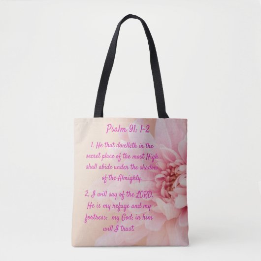 psalm 91:1-2 tote bag (Voorkant)
