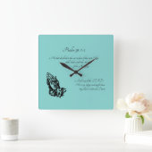 psalm 91:1-2     vierkante klok (Huis)