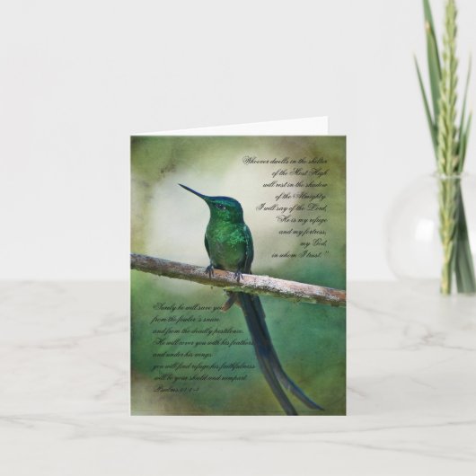 Psalm 91:1-4 Inspirerend Kaart (Voorkant)