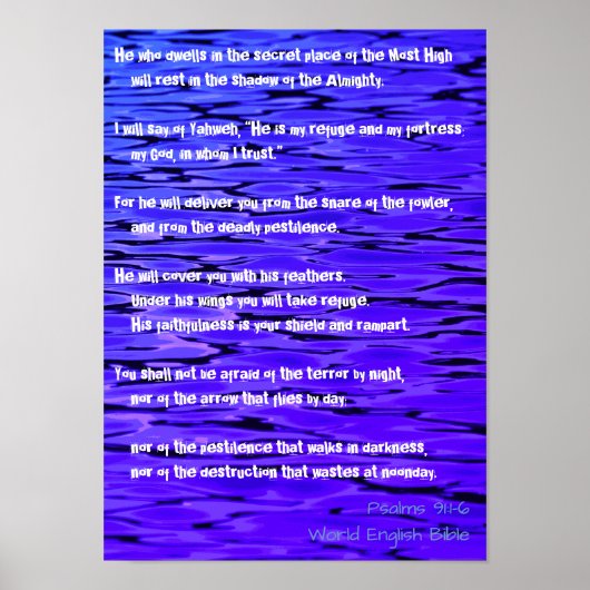 Psalm 91:1-6 Goede woorden Poster (Voorkant)