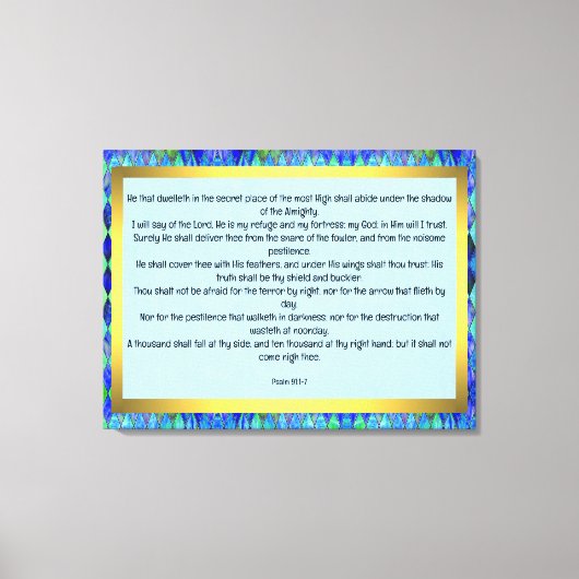 Psalm 91:1-7 canvas afdruk (Voorkant)