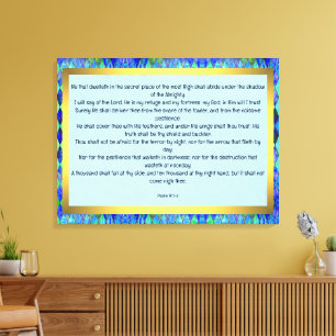 Psalm 91:1-7 canvas afdruk