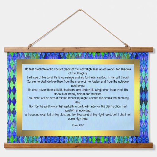 Psalm 91:1-7 hangend wandkleed (Voorkant)