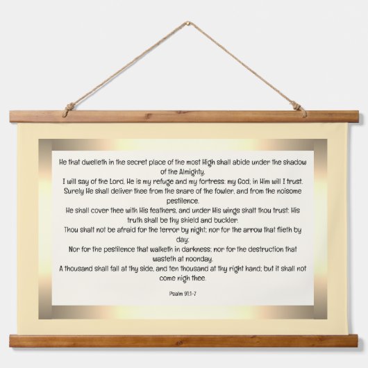 Psalm 91:1-7 hangend wandkleed (Voorkant)