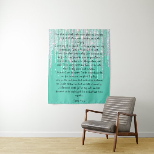 Psalm 91:1-7 wandkleed (In situ)