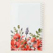 Psalm 91:1 Bijbelse Waterverf Wisdom Poppies Art Planner (Achterkant)