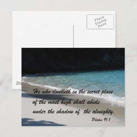 psalm 91:1 briefkaart (Voorkant / Achterkant)