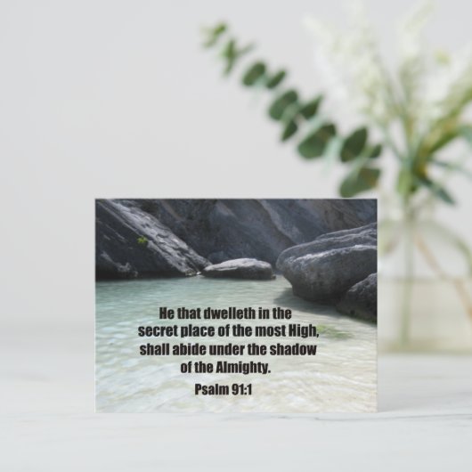 psalm 91:1 briefkaart (Staand voorkant)