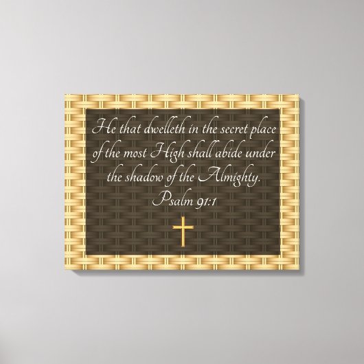 psalm 91:1 canvas afdruk (Voorkant)