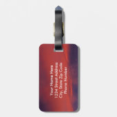 Psalm 91:1 Dwell in de Geheime Plaats, Douane Bagagelabel (Achterkant verticaal)