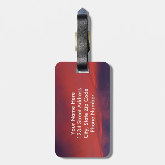 Psalm 91:1 Dwell in de Geheime Plaats, Douane Bagagelabel (Achterkant verticaal)