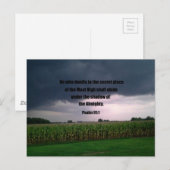 Psalm 91:1 Hij die woont in de geheime plaats... Briefkaart (Voorkant / Achterkant)