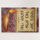 Psalm 91:1 in het Hebreeuws Legpuzzel (Horizontaal)