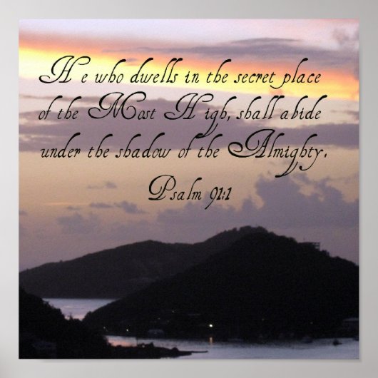 psalm 91:1 poster (Voorkant)