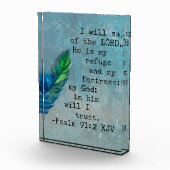 Psalm 91:2 Bijbelvers Fotoblokken (Rechts)