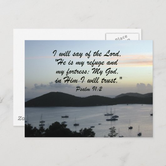 psalm 91:2 briefkaart (Voorkant / Achterkant)