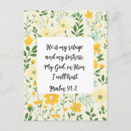 Psalm 91:2 Christian greeting Card Briefkaart