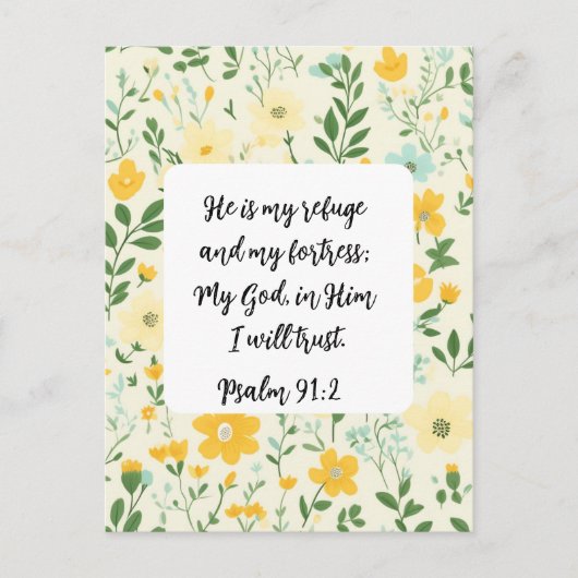 Psalm 91:2 Christian greeting Card Briefkaart (Voorkant)