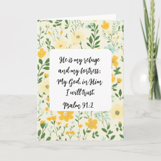 Psalm 91:2 Christian greeting Card Kaart (Voorkant)