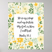Psalm 91:2 Christian Poster (Voorkant)