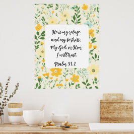 Psalm 91:2 Christian Poster