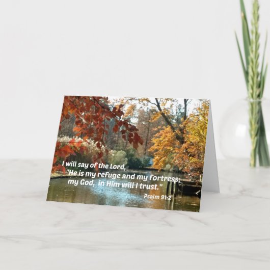 Psalm 91:2 Ik zal van de Heer spreken Kaart (Voorkant)