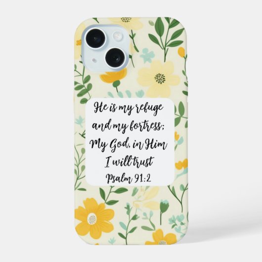 Psalm 91:2 iPhone 15 Case (Achterkant)