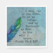 Psalm 91:2 KJV Bijbeltekst Papieren servetten (Voorkant)