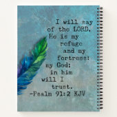 Psalm 91:2 KJV Bijbelvers Notitieboek (Achterkant)