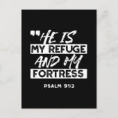 Psalm 91:2 Mijn schuilplaats en mijn vesting Chris Briefkaart (Voorkant)