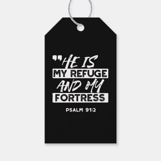 Psalm 91:2 Mijn schuilplaats en mijn vesting Chris Cadeaulabel (Voorkant)